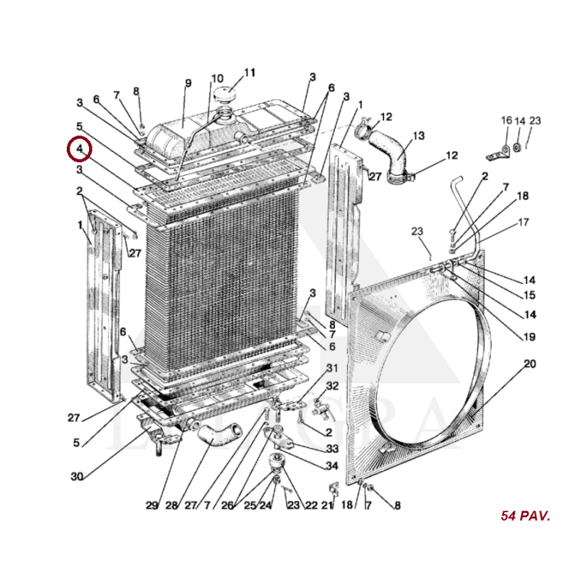 70U-1301020 RADIATORA SERDENIS (VARA)