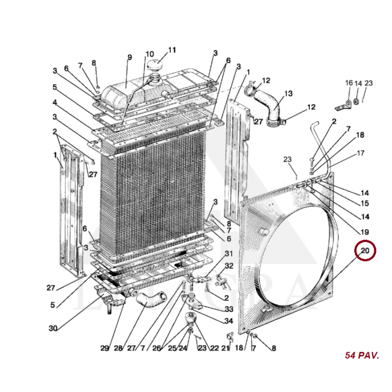 70-1309080 RADIATORA DIFUZORS