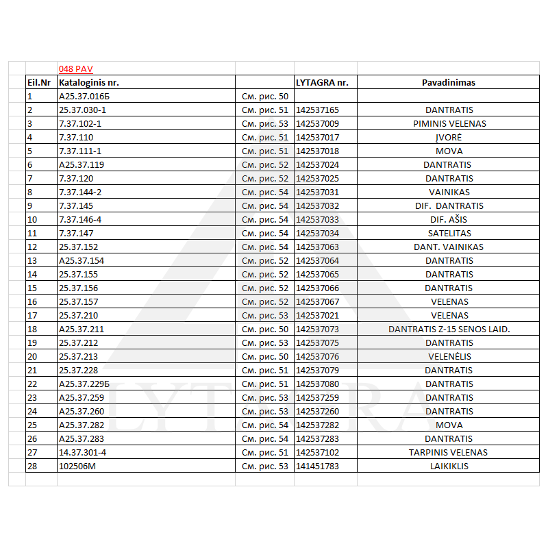 A25.37.229B 15/29 ZOBRATS
