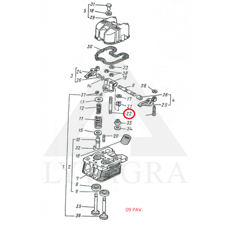 D37-1007188 TAPSKRŪVE GALVAI T-40