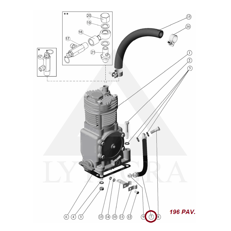 240-3509150 ŠĻŪTENE KOMPRESORA MTZ