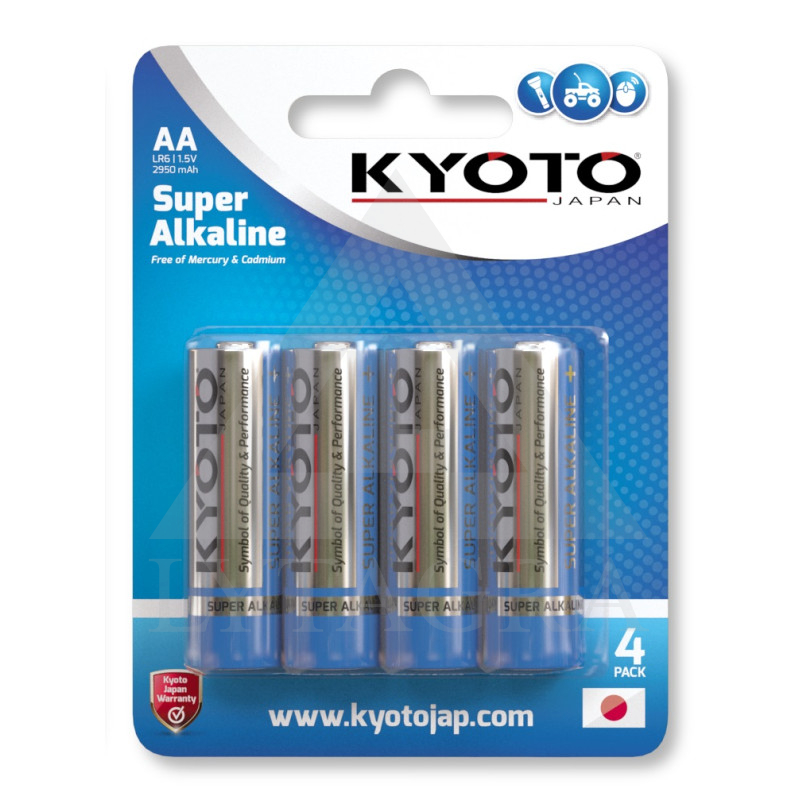 BATERIJAS SUPER ALKALINE KYOTO JAPAN AAALR03 4GAB.