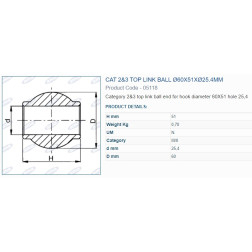 OSF 0987 ATBALSTĀBOLS CENTRĀL.ATSAITEI 25.4x60 3/2