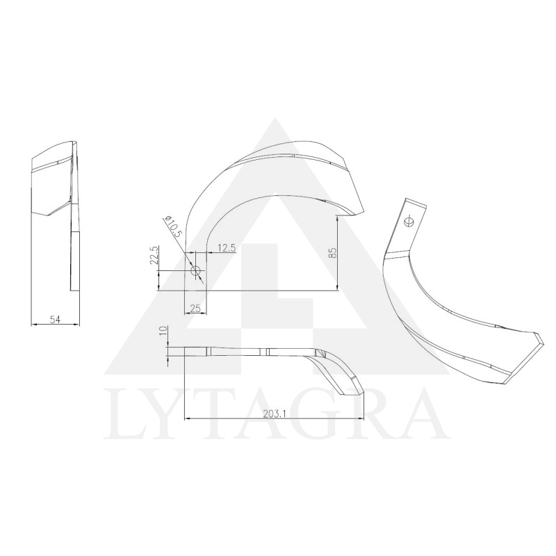 NAZIS FRĒZEI K581 LABĀS PUSES KUBOTA/ISEKI/YANMAR/MITSUBISHI