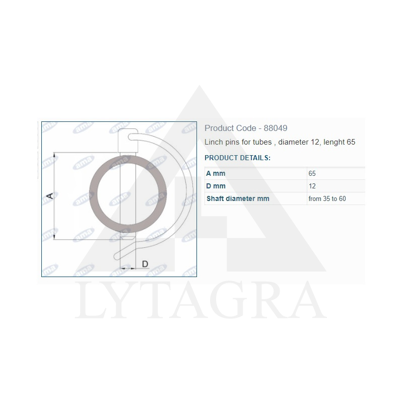 88049   FIKSATORS  12X75 mm 3.gab