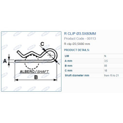 A 00113 / 05918 FIKSATORS   3.5MM 5.gab