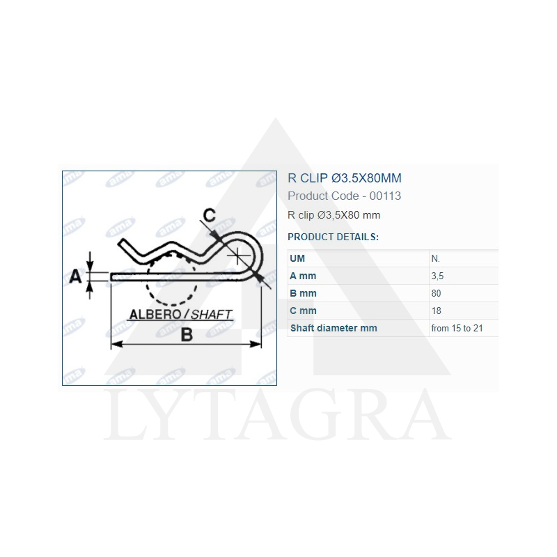 A 00113 / 05918 FIKSATORS   3.5MM 5.gab