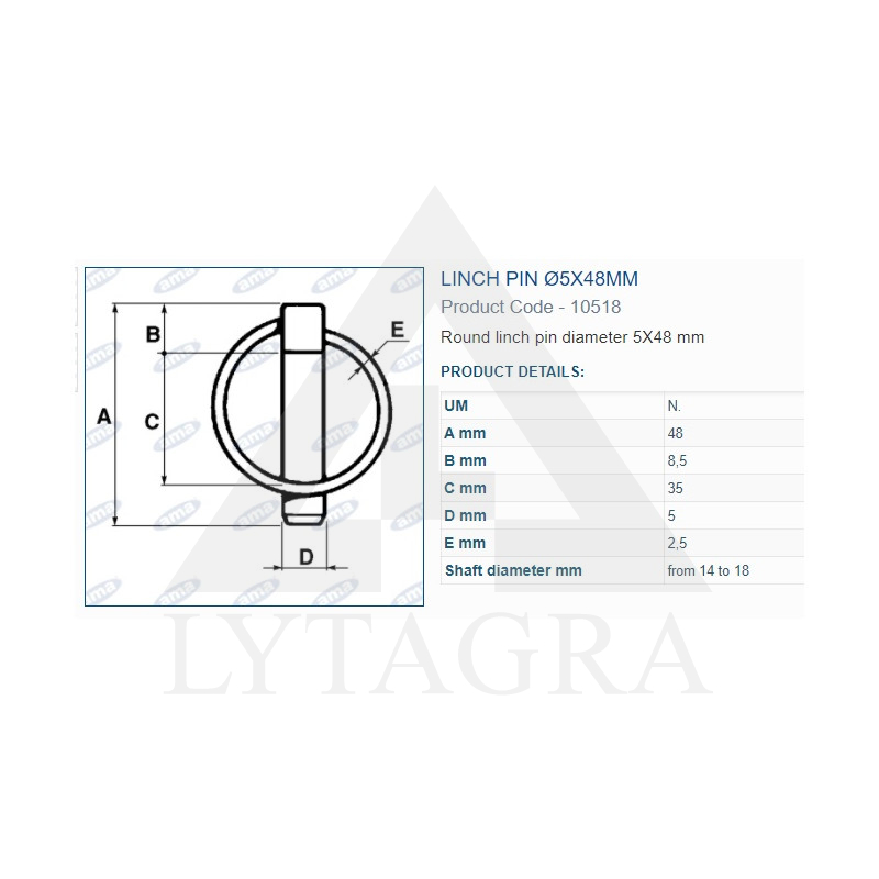 A 10518 / 05901 FIKSATORS  5 MM 5gab.