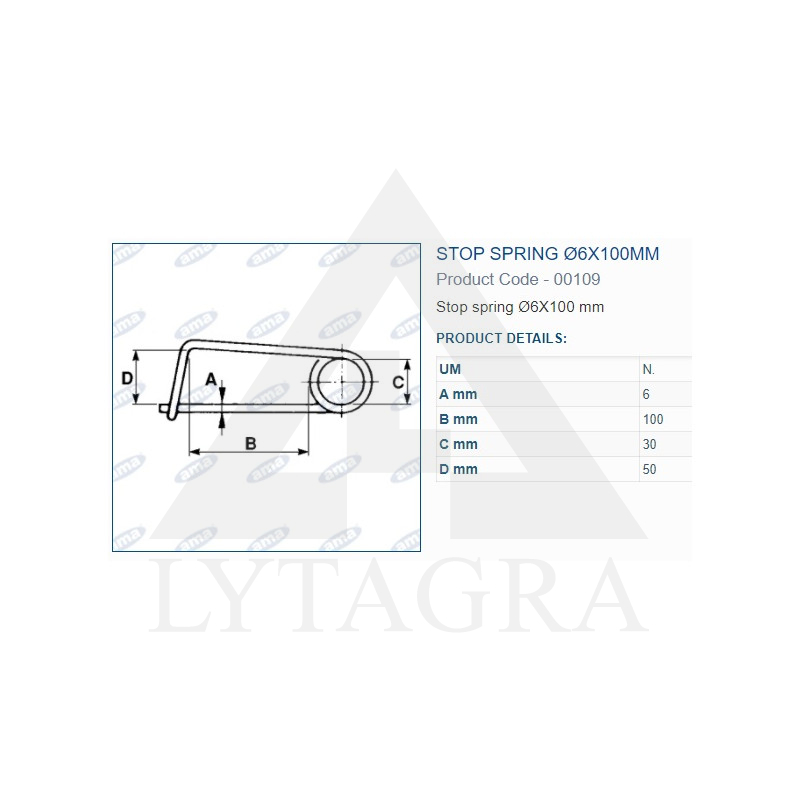 TAPA 6X100 MM 00109