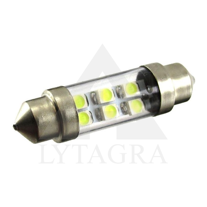 SPULDZE LED SV 12V39MM 6 DIOD. F39A-6S50-12V