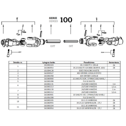 Kardāns 1002/800/KH/19.E-19.1 8x6