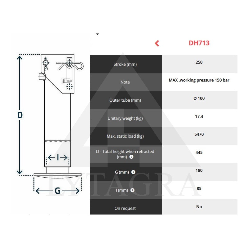 DH713 PIEK. DOMKRATS HIDR. 5.4T