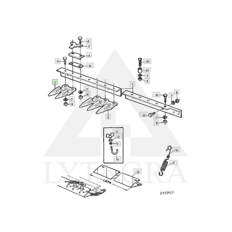 192.1228.00 PĪĶIS JOHN DEERE/Z11228