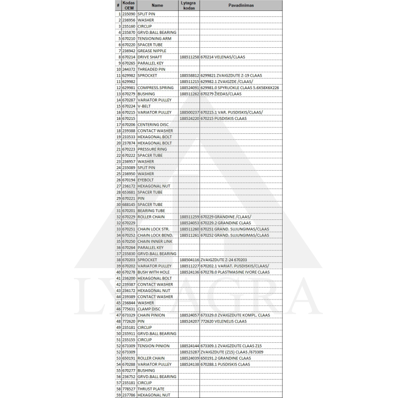 670202.1 VARIATORA PUSDISKS /CLAAS/