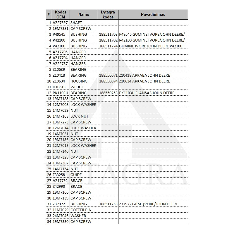 P.49545 GUM. BUKSE/JOHN DEERE//JOHN DEERE/
