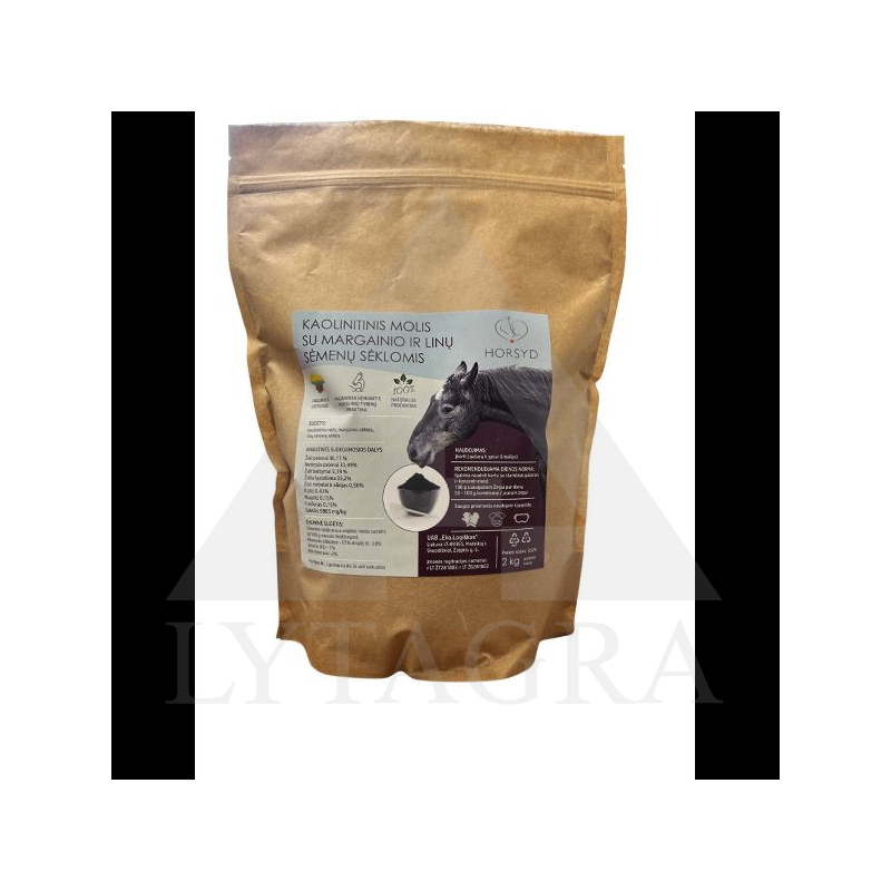 HORSYD Barības piedeva gremošanai Kaolinīta māls ar sēklām, 2 kg