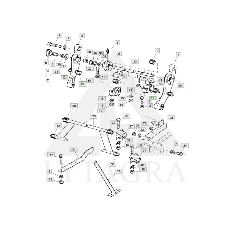 AZ30671 GUM.BUKSE  JOHN DEERE DEERE