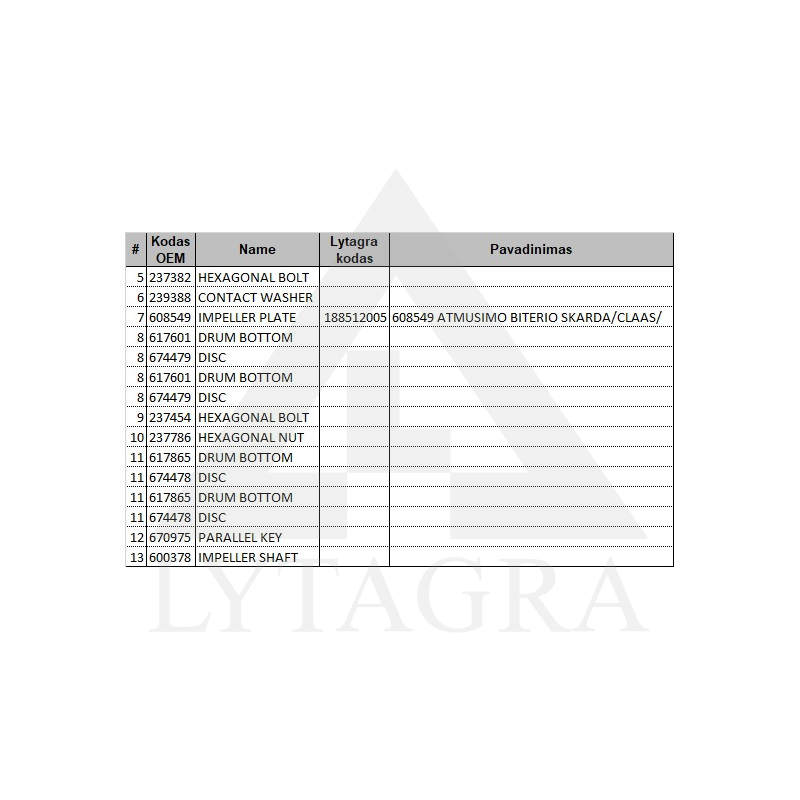 608549 BITERA PLĀKSNE CLAAS