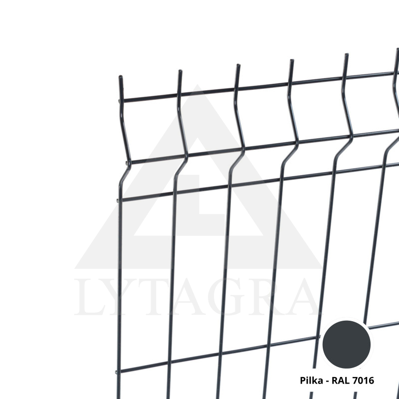 Pelēks žoga segments 4,0 (+/-0,2 mm), 1,53 x 2,5 m