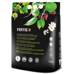 FERTIS kompleksais bezhlora un nitrātu mēslojums augļu kokiem un krūmiem, 5 kg FERTIS kompleksais bezhlora un nitrātu mēslojums augļu kokiem un krūmiem, 5 kg