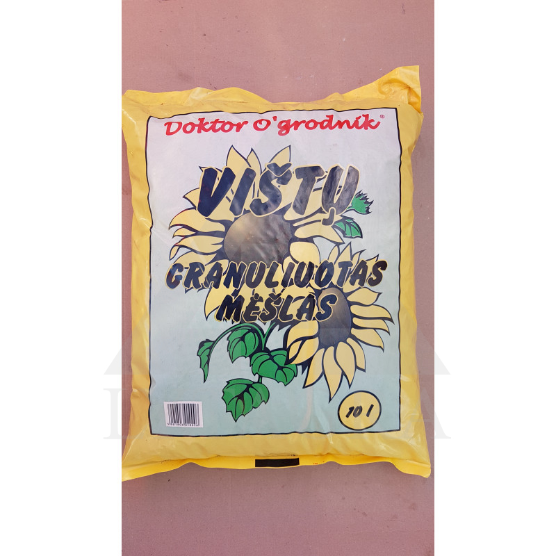 Granulēti vistas mēsli 10l.