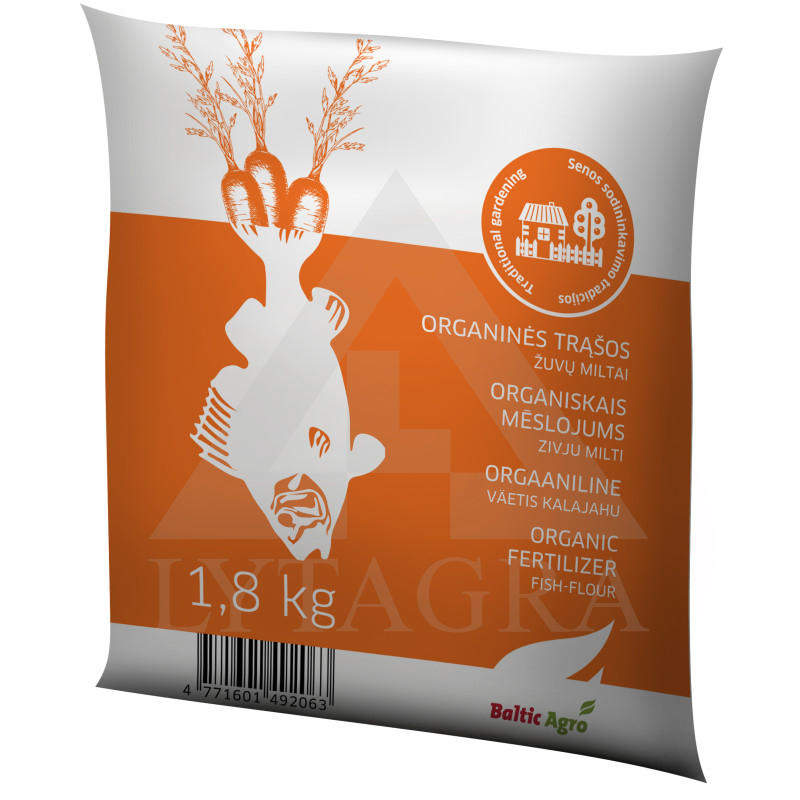 ORGANISKS MĒSLOJUMS ZIVJU MILTI 1,8 KG