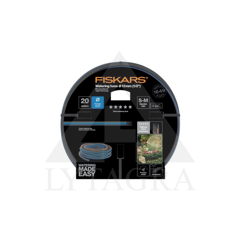 Laistīšanas šļūtene 13 mm (1/2 collas) 20 m Q5 Fiskars 1027107