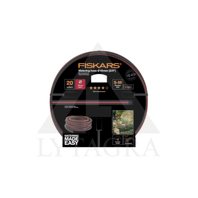 Laistīšanas šļūtene 19 mm (3/4") 20 m Q4 Fiskars 1027110