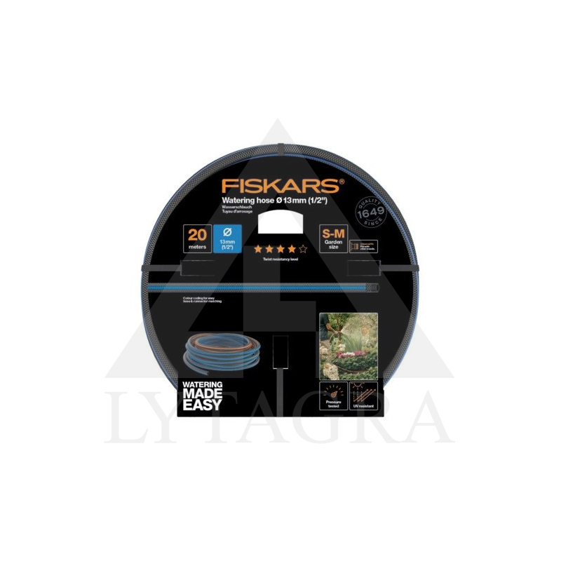 Laistīšanas šļūtene 13 mm (1/2 collas) 20 m Q4 Fiskars 1027104