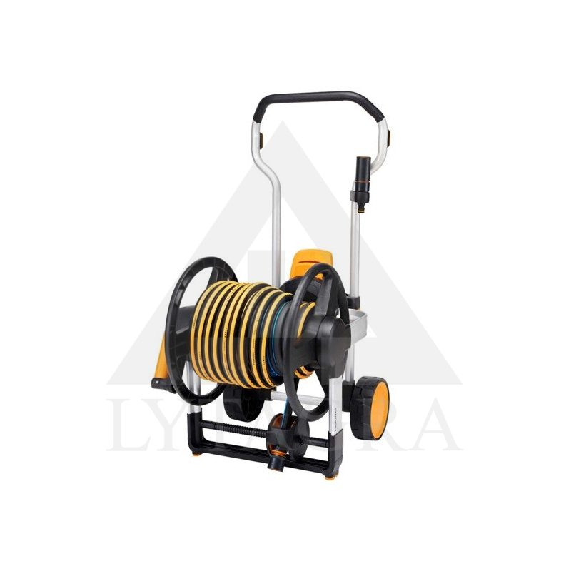 Laistīšanas šļūtenes ratiņi XL ar šļūteni un riteņiem Fiskars 1062256
