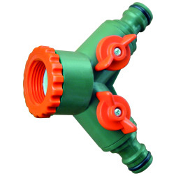 Krāna adapteris 3/4" ar diviem vārstiem, VERTAS
