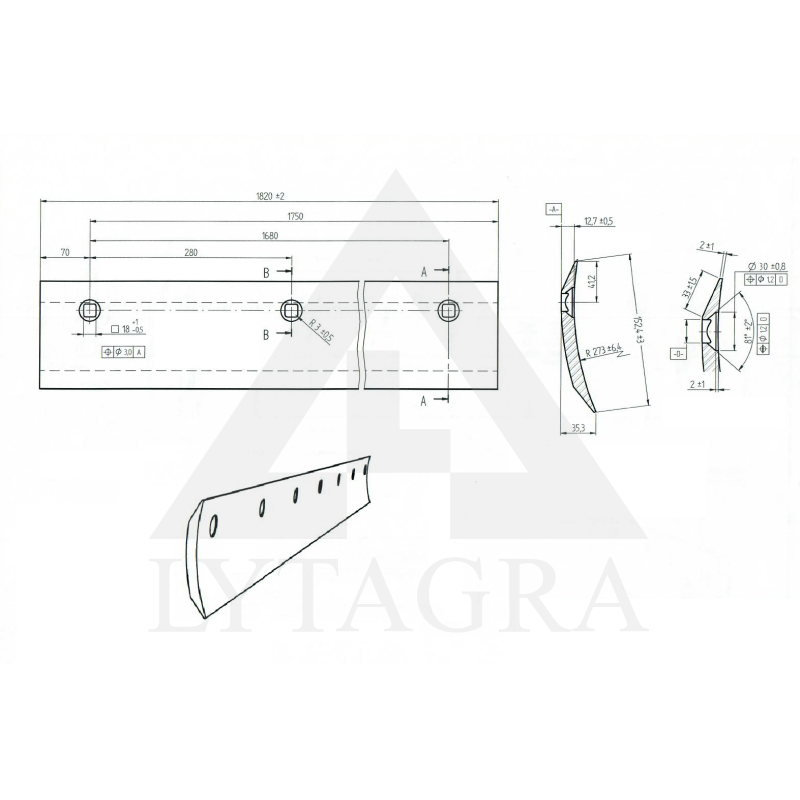 GREIDERA NAZIS 1820X152,5X12MM 7C