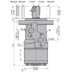 HIDROMOTORS BMP80 25MM 740APS/MIN 9.1KW