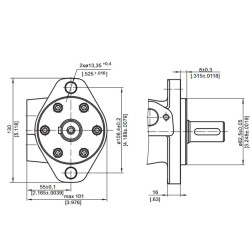 HIDROMOTORS BMP80 25MM 740APS/MIN 9.1KW