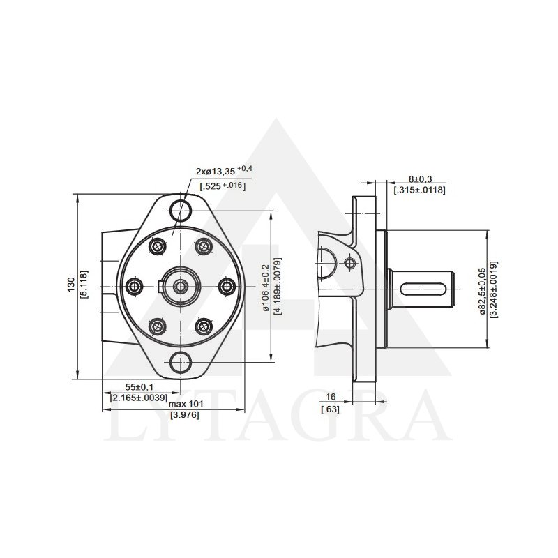 HIDROMOTORS BMP80 25MM 740APS/MIN 9.1KW