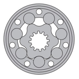Hidrauliskais motors BMR125 25mm 486rpm 10kw 125.7