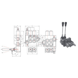 02P40K16K16GKZ1 SADALĪTĀJS 2SEKC.  2PELD. 40L/MIN
