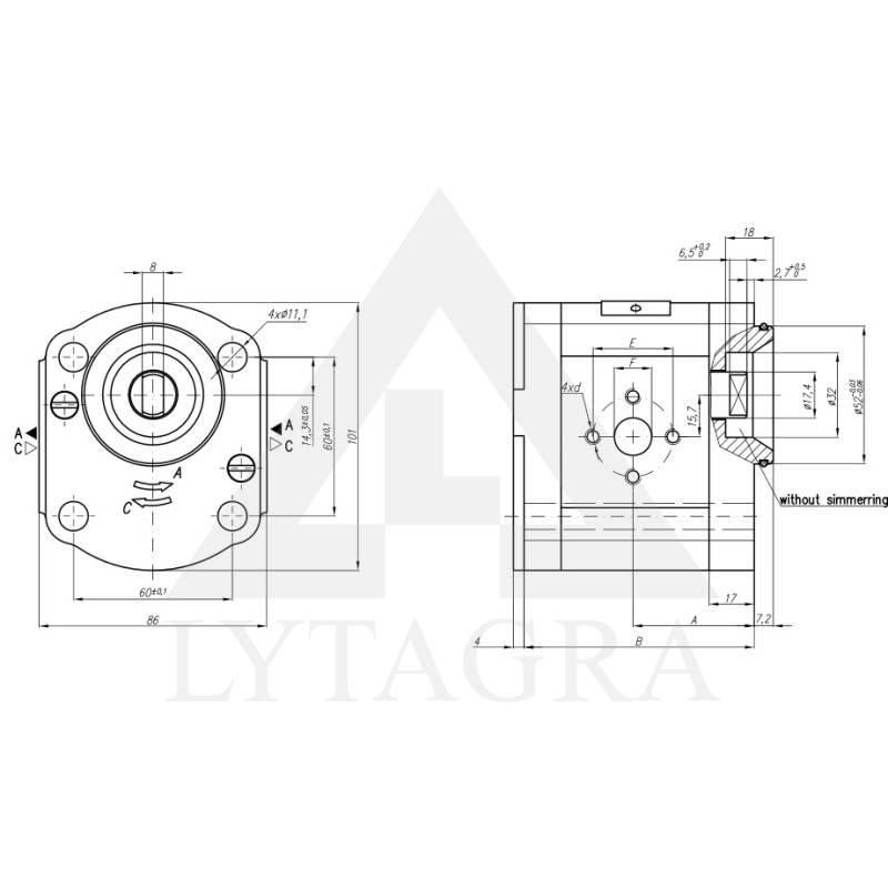 22A19X067 / 16X066 HIDRAULISKAIS SŪKNIS