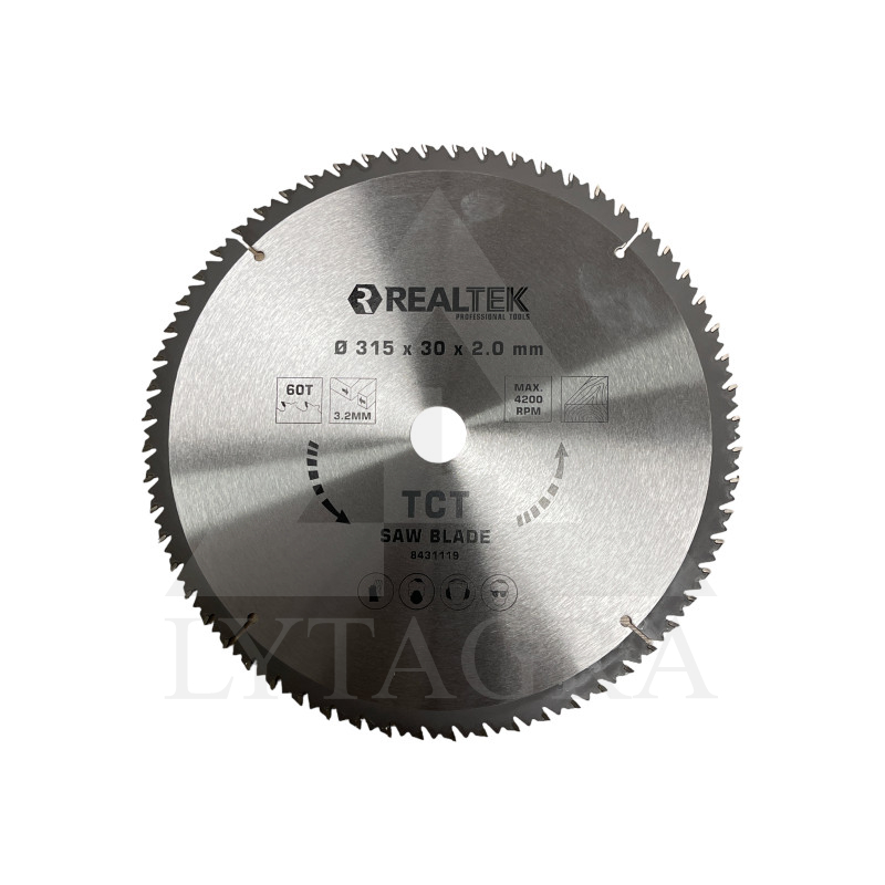 Griešanas disks kokam Realtek 8431119, 315x30x60T