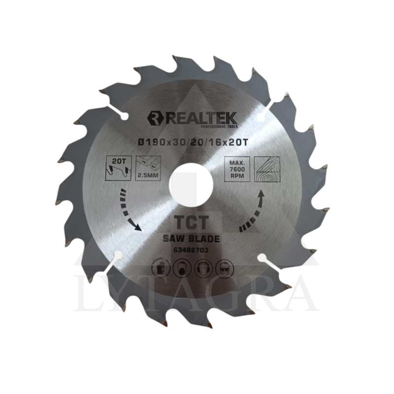 Griešanas disks kokam Realtek 63488703 190x30/20/16x20T