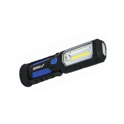Ar baterijām darbināms prožektors Dedra L1022 3W COB LED + 1W LED, USB lādētājs 230V un 12V