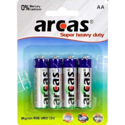 Baterijas "ARCAS" AA LR06, 4 gab.