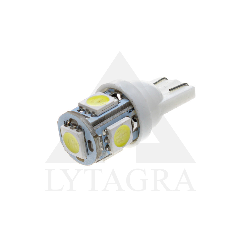 SPULDZE LED T10 12V(5 DIOD.)(T10WA-5S50-12V) 21001