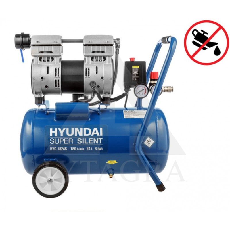 Bezeļļas gaisa kompresors Hyundai HYC 750-24S