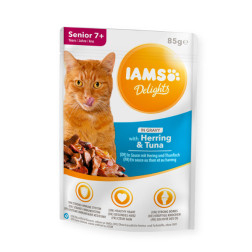 Konservēta kaķu barība mērcē IAMS ar tunci un siļķēm 85 g 81602933