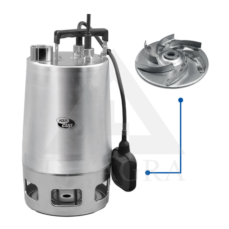 Iegremdējamais notekūdeņu sūknis Aquacup Best Inox 1100 V