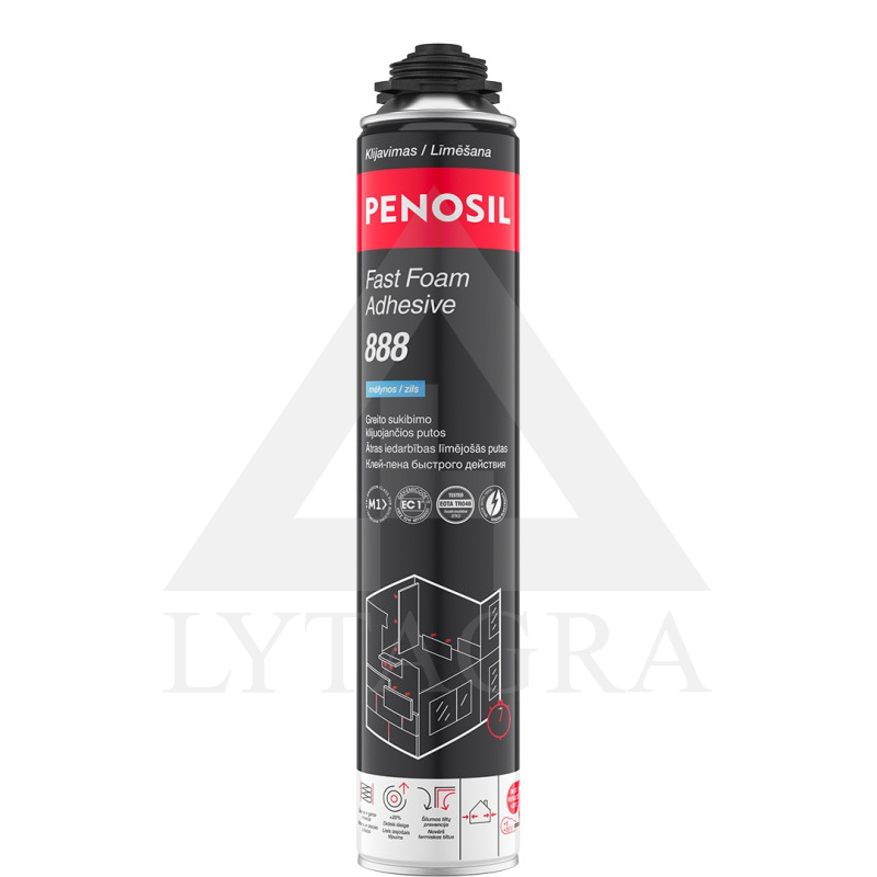 Ātri cietējošas līmes putas PENOSILFast Foam Adhesive 888 830 ml