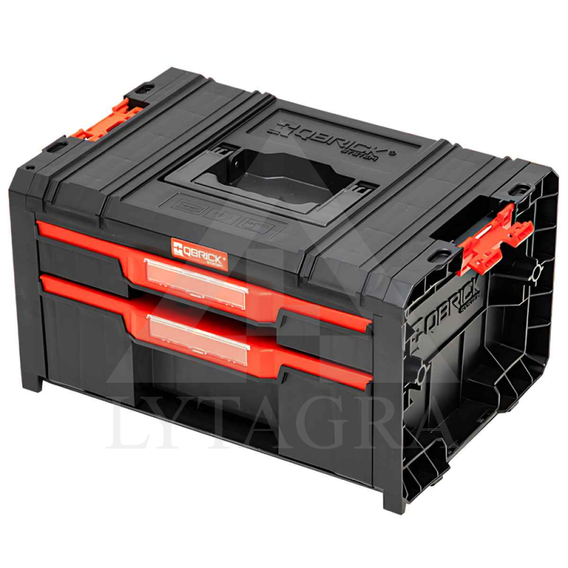 STALCIUS QBRICK SYSTEM PRO instrumentu kaste ar 2 atvilktnēm, eksperts5901238257493