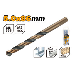 Urbji metālam 5x86mm DIN338 / 10 gab. / Tosen 75117