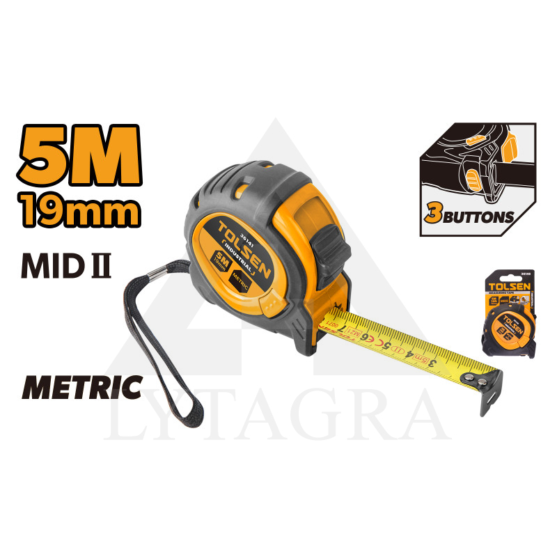 Mērlente 5m 19mm / TOLSEN 36141